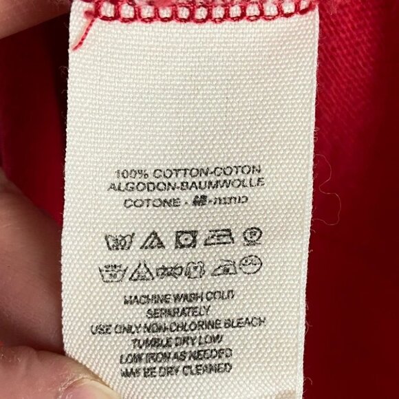 Free People Upstate Red Striped Long‎ Sleeve Top Oversized Boho Size XS Bohemian - Picture 7 of 16